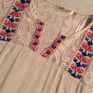 Light weight 3/4 sleeve prairie top